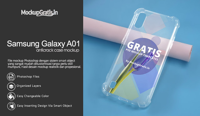 Mockup Case Anticrack Samsung A01