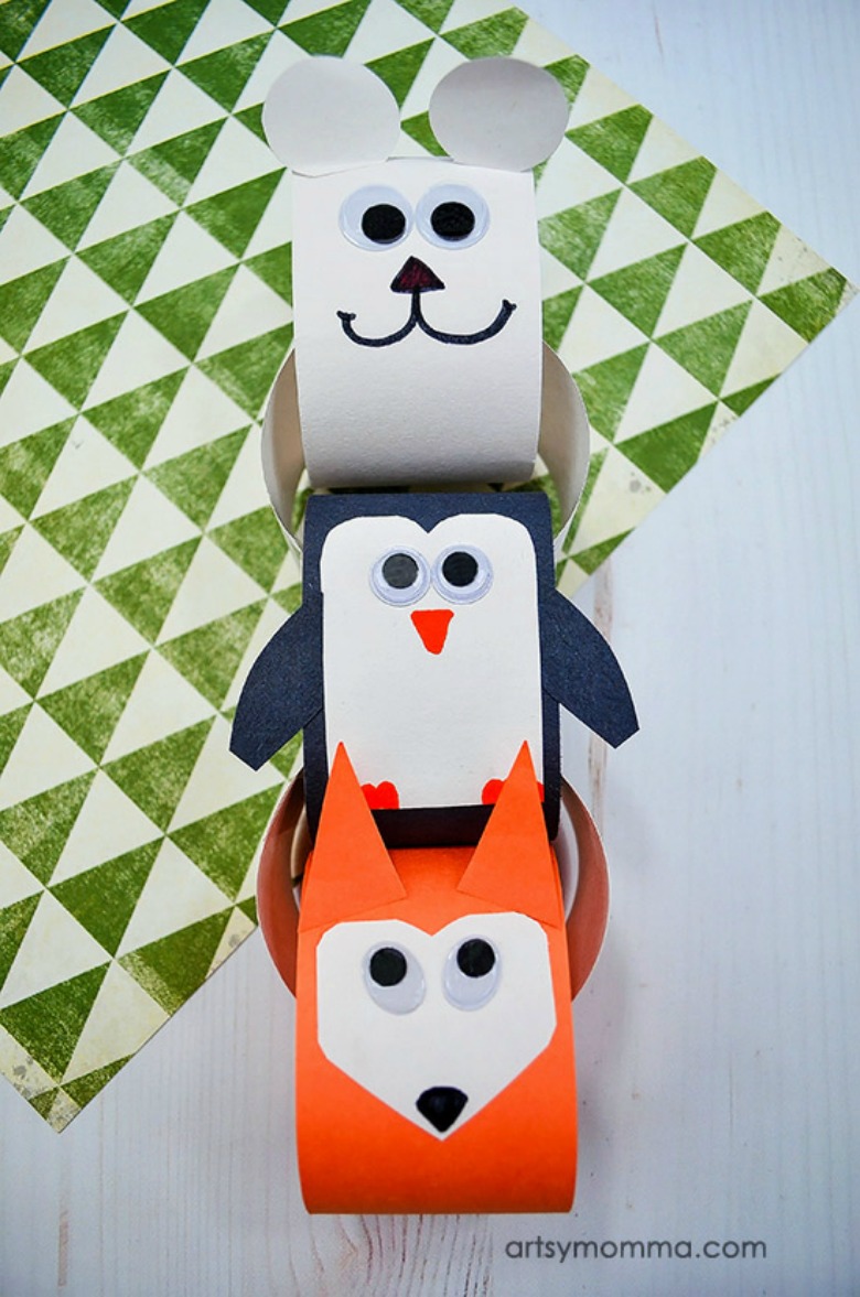 winter animals paper craft for kids