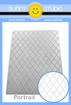Sunny Studio Stamps Dotted Diamond Portrait Backdrop Background Metal Cutting Die