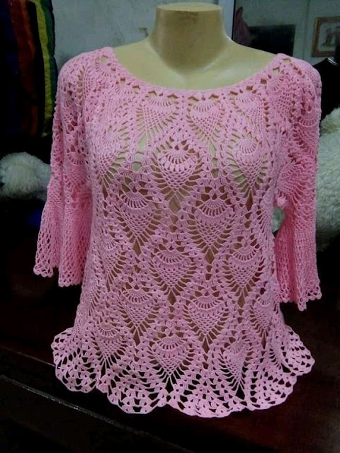 Crochet Blouse Pineapple