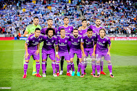 REAL MADRID C. F. - Madrid, España - Temporada 2016-17 - Kiko Casilla, Sergio Ramos, Pepe, Marco Asensio y Benzema; James Rodríguez, Marcelo, Lucas Vázquez, Carvajal, Casemiro y Modric - R. C. D. ESPANYOL DE BARCELONA 0 REAL MADRID C. F. 2 (James Rodríguez, Benzema) - 18/09/2016 - Liga de 1ª División, jornada 4 - Barcelona, estadio Cornellá-El Prat