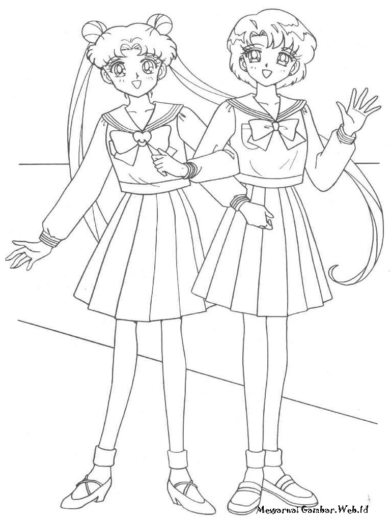 Mewarnai Gambar  Sailor Moon Mewarnai Gambar 