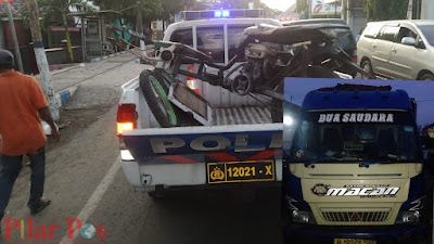 Diduga Ngantuk, Mobil Truk Tabrak 2 Bentor Sedang Parkir Satu Orang Warga Sampang Tewas