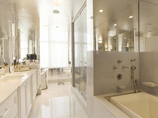 Photo of incredible modern luxury bathroom in New York penthouse