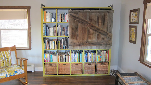Expedit bookshelf turned rustic TV cabinet/bookshelf