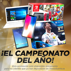 vivelasuerte gana iPhone X 64GB o Samsung Galaxy Tab 15-19 marzo