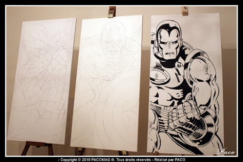 repassage desins Iron Man sur toile