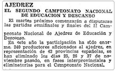 Recorte de ABC de 15 de diciembre 1946 sobre el Club Ajedrez Lérida