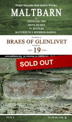 Braes of Glenlivet 19 yo 1994/2014 Mba #28 52.7%
