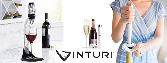 Цікаві прилади "Vinturi Wine Aerator Tower Set" та "Zzysh Wine Preserver"