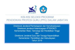 Kisi-kisi Soal Pretest PPG dalam Jabatan Tahun 2018 Lengkap