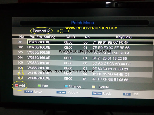 SUPERBOX X7 HD RECEIVER POWERVU KEY OPTION