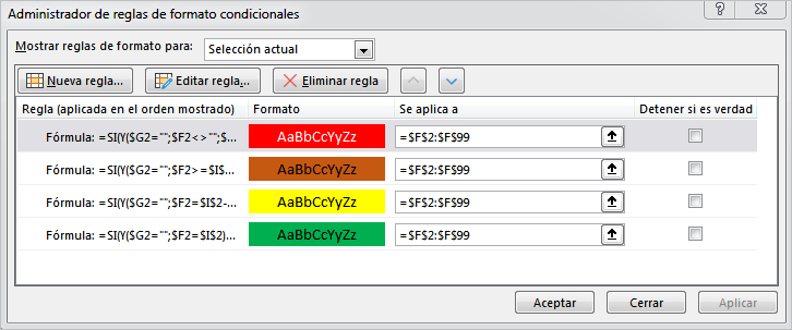 Cómo Controlar y generar alertas resaltado las fechas de vencimiento y por vencer en excel