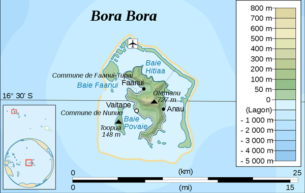 bora bora map resort beach