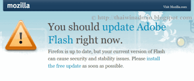 Firefox Flash warning