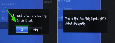 Hướng dẫn Reset ( khôi phục cài đặt gốc) tivi Samsung