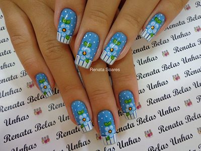 unhas decoradas com flores 7