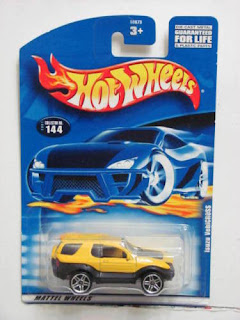 HOT WHEELS 2001 ISUZU VEHICROSS #144 YELLOW