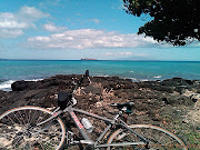 This is the scenery on one of my morning rides, down the South Maui . (bike ride)