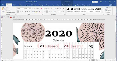 Cara Membuat Kalender Menggunakan Template Di Microsoft Word 2016