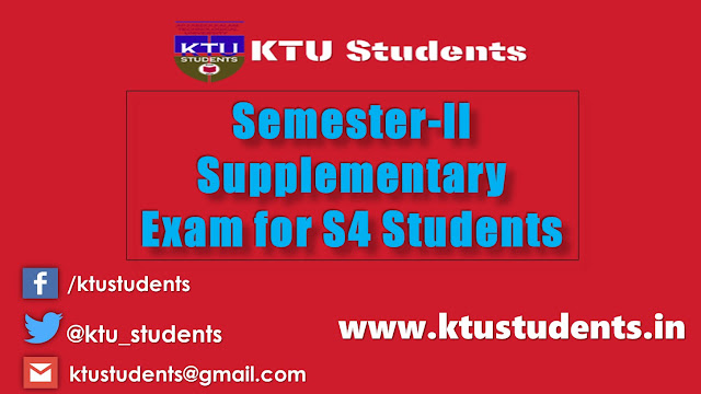 S2 supply for s4 students ktu 2015 admission