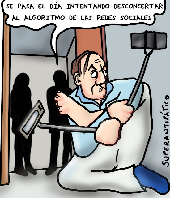 Se pasa el día intentando desconcertar al algoritmo de las redes sociales. 