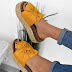 FUNNY BOW YELLOW FLATFORMS