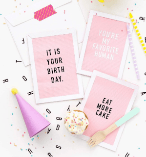 letterboard DIY Handmade Birthday Greeting Cards