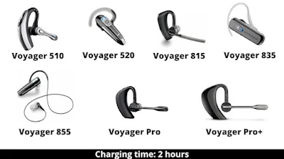 Voyager series headset's charging time