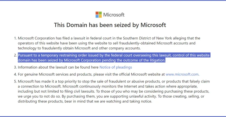 Microsoft Takes Legal Action to Crack Down on Storm-1152's Cybercrime Network