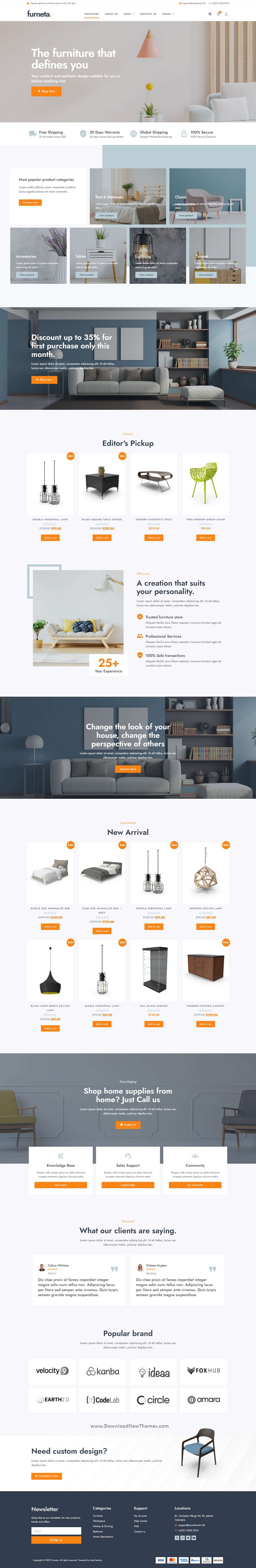 Furneta - Furniture Shop Elementor Template Kit Review