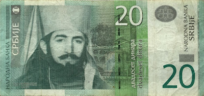 20 Serbian Dinars banknotes