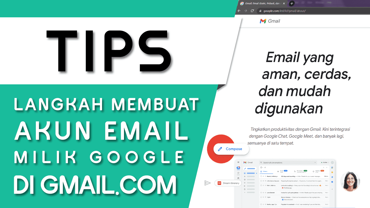 langkah cara membuat akun email dari situs gmail