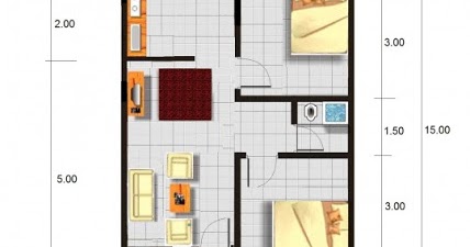 Newest Denah  Rumah  Type45 90  Desain Rumah  Minimalis 