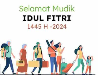 poster ucapan mudik lebaran idul fitri 2024