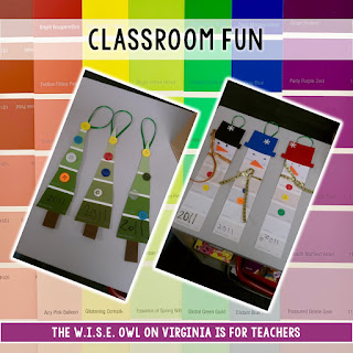 'm sure my feelings for Paint Chips can be classified as an obsession. I am posting about 6 ways to use paint chips my classroom. Can you think of more ways...please tell me.