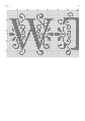 WTF cross stitch pattern Black and white design - Tango Stitch