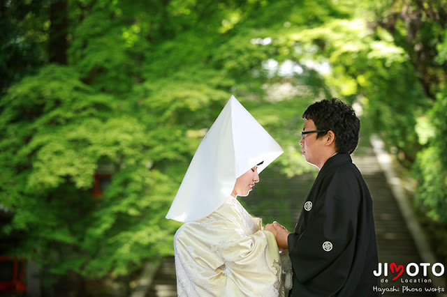 嵐山のお寺で前撮りロケーション撮影