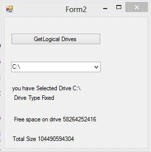 How to Access drive information in c#