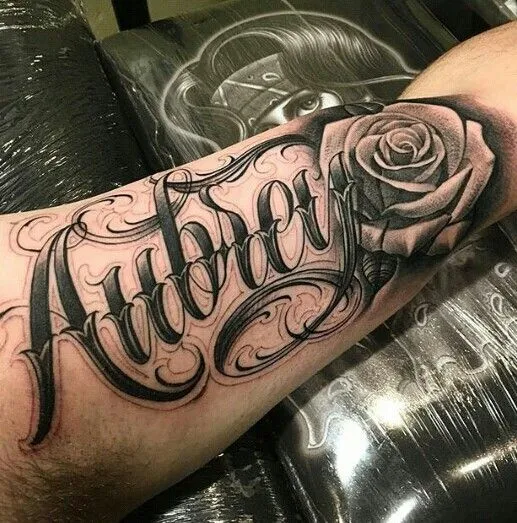 tatuajes para hombres de letras