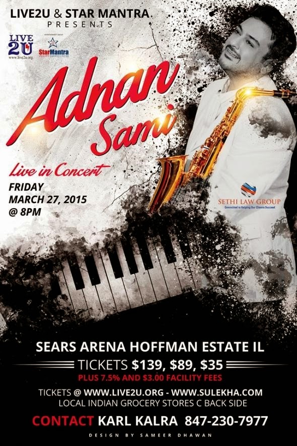 Adnan Sami Event tickets in chicago 