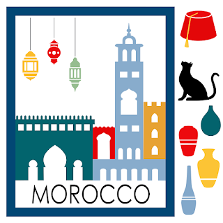 Morocco Travel Poster SVG file