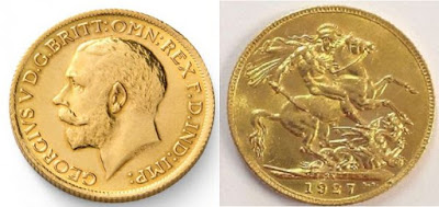 جنية الملك جورج George V Gold Sovereign Coin