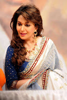 Madhuri, Dixit, In, White, Designer, Saree