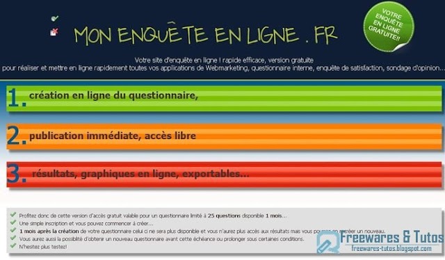 Mon-enquete-enligne.fr : un service en ligne de création d'enquête et de questionnaire gratuit