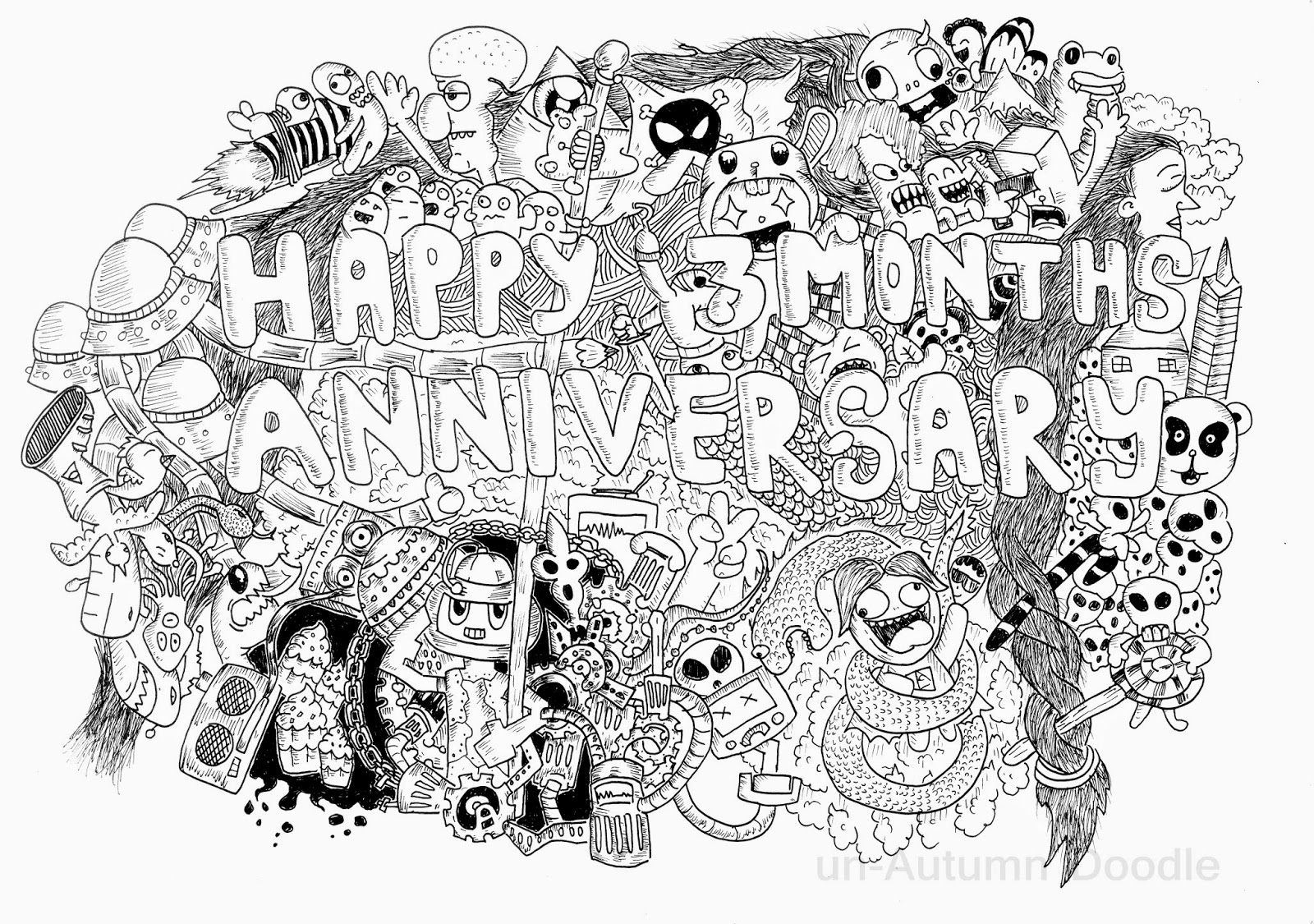 Un Autmn Doodle Testi 9 Happy Anniversary 3 Months