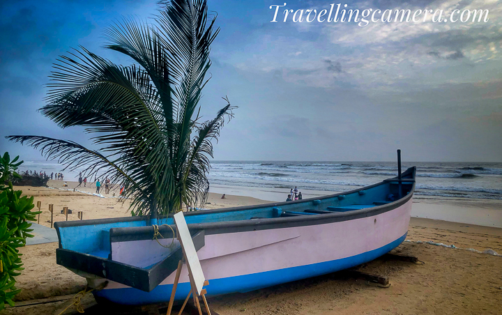 Related Blogpost - Mahalaxmi Temple in Panjim - The first Hindu temple allowed to be built by the Portuguese in Goa after 300 years after bitter opposition  Benaulim Beach is at around 30km from Panjim on south side of Goa. Benaulim Beach is a long stretch of soft white sand backed by verdant palm trees is a picturesque setting and relatively peaceful place to hang around.     Related Blogpost - The Colorful & Heritage neighbourhood of Fountainhas in Goa - A Place with Old Latin Quarters and a perfect Indo-Portuguese vibe   If you want to try out some watersports, one can explore options for snorkelling, parasailing, windsurfing etc around Benaulim beach.     Related Blogpost - Golden Chariot - The only luxury train to Goa through main tourist places in Karnataka    Benaulim Beach is also well-known for its fishing and hence you get fresh seafood in almost all restaurants around the beach.     Related Blogpost - Dona Paula - One of the most popular tourist places in South Goa (Panajim)    This is also that part of Goa where you can also find Dolphin tours, for which one needs to go deep into the ocean in boats and if you are lucky you can Dolphins in wild. I haven't tried this in Goa but have done Whale watch tours in US with no success.        Related Blogpost - The Time-Turner Series || Reliving togetherness in emerald-green, rain-soaked Goa