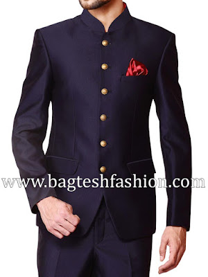 Navy blue Jodhpuri suit