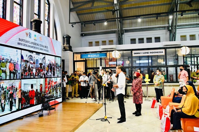 Presiden Jokowi Tinjau Pendistribusian BLT Minyak Goreng, Penyaluran Sumut 97,21%   