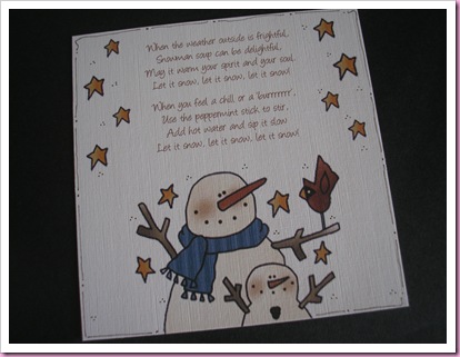Snowman Soup Card